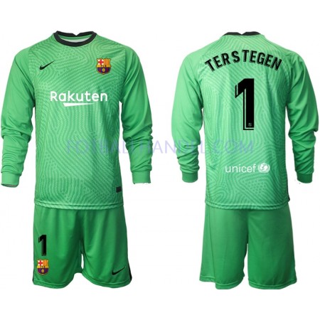 Barn Fotballdrakter Keeper FC Barcelona TER Stegen 1 2020-21 Langermet M001